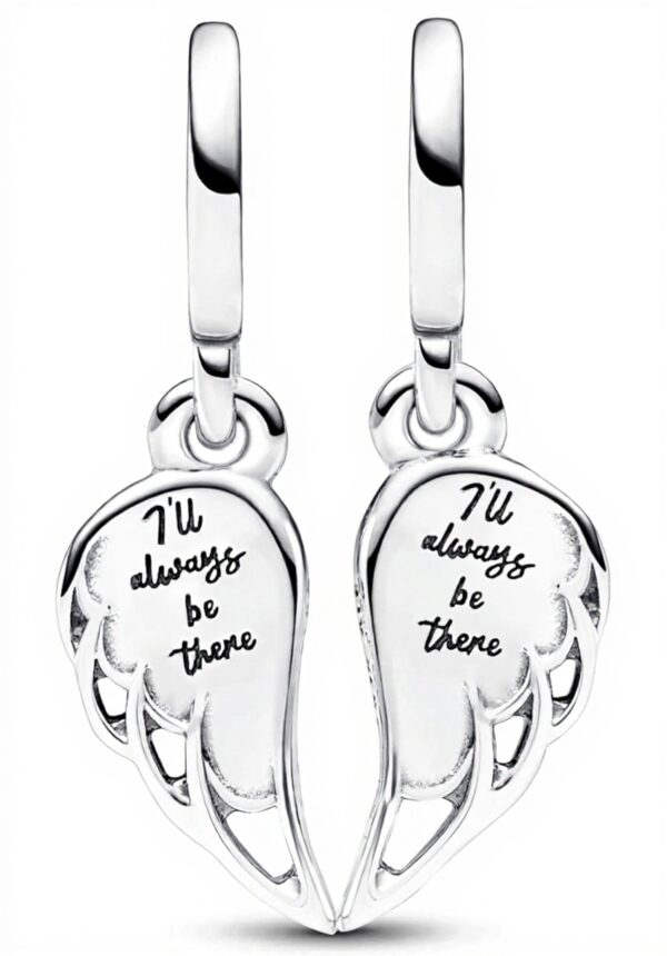 Pandora ciondolo ali argento Sterling cristallo blu donna