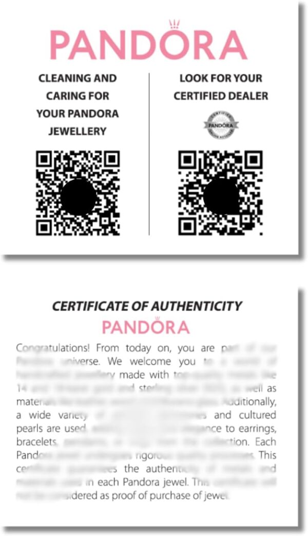Scatola gioielli PANDORA ecologica elegante bianco regalo-3