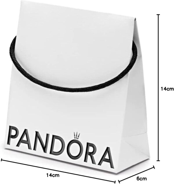 Scatola gioielli PANDORA ecologica elegante bianco regalo-4