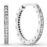 Orecchini PANDORA Signature Argento Zirconia Cubica Donna