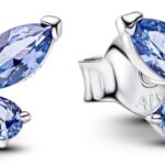 Orecchini a perno farfalla Pandora argento cristalli donna-0