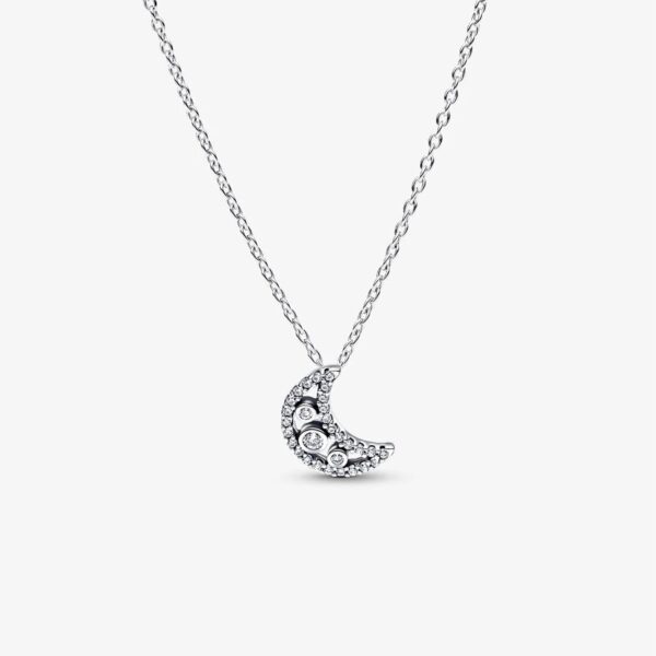 Collana PANDORA mezzaluna argento zirconi donna gioielli-1