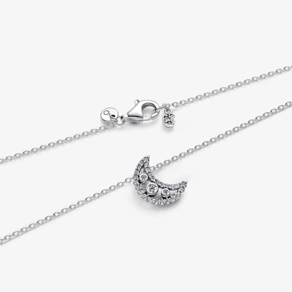 Collana PANDORA mezzaluna argento zirconi donna gioielli-2