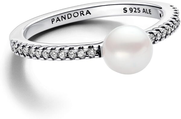 Anello PANDORA perle coltivate zirconia cubica donna-1