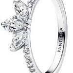 Anello Pandora Herbarium Petali Luminosi Argento Sterling