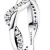 Anello Pandora Onda intreccio argento zirconia cubica