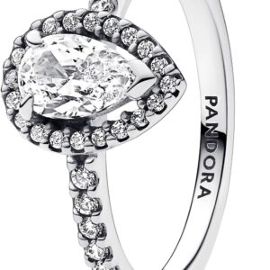 Anello PANDORA argento zirconia goccia donna gioielli-0