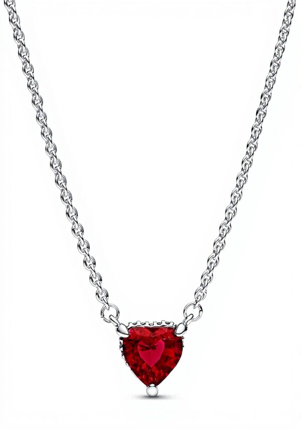 Collana Pandora Timeless cuore rosso cristallo scintillante