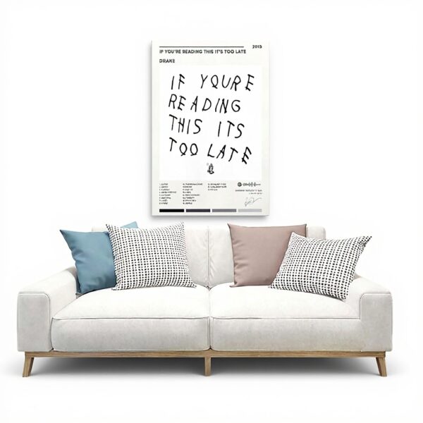 Poster Drake Tela Decorazione Parete Album If Youre Reading