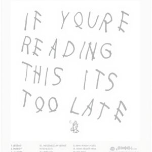Poster Drake Tela Decorazione Parete Album If Youre Reading