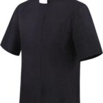 Camicia Prete Uomo pvucpot Maniche Corte Colletto Sacerdote-0