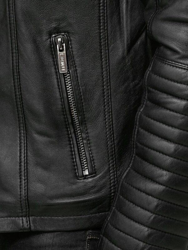 Giacca in pelle sintetica uomo Redbridge stile biker vintage-5