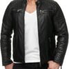 Giacca in pelle sintetica uomo Redbridge stile biker vintage-1