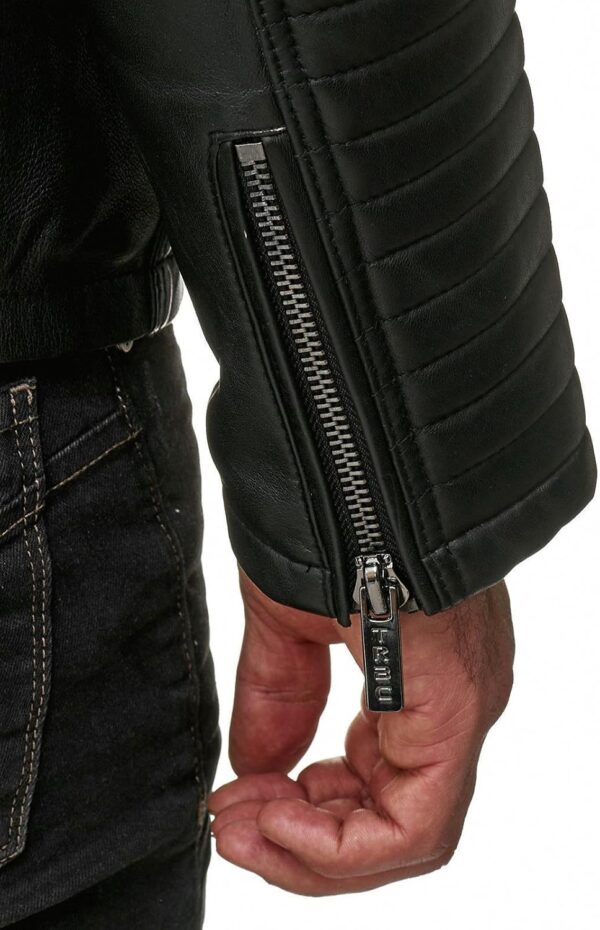 Giacca in pelle sintetica uomo Redbridge stile biker vintage-8