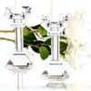 Portacandele cristallo elegante set 2 pezzi 13,5 cm
