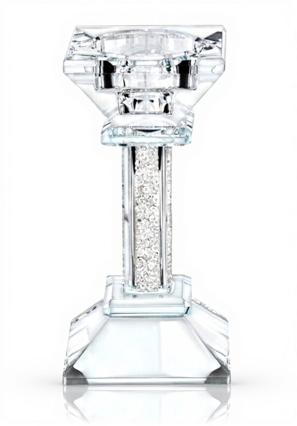 Portacandele cristallo elegante set 2 pezzi 13,5 cm
