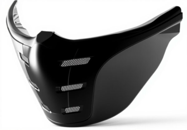 Maschera viso moto Shark X-Drak 2 nero cromo