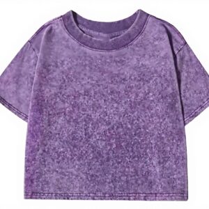 T-shirt cotone vintage Y2k donna scollo rotondo Generic