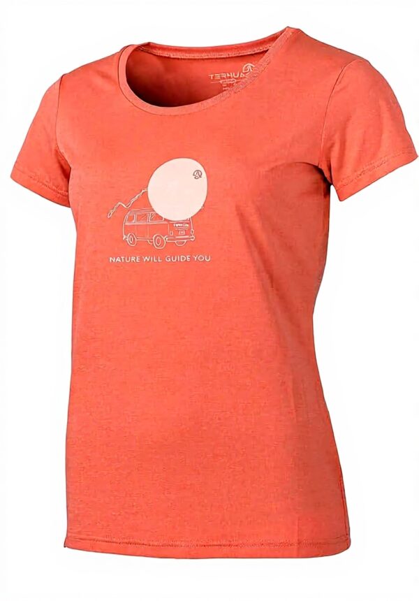 T-shirt sportiva Ternua Logna 3.0 donna cotone Living Coral