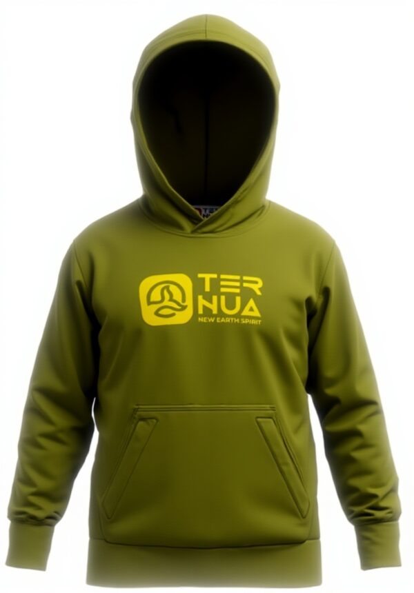 Felpa con cappuccio Ternua Lurra verde bambini ragazzi