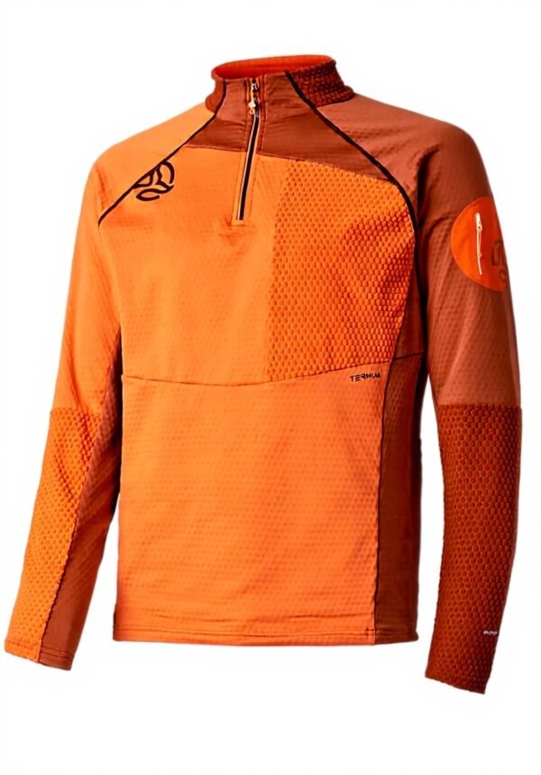 Felpa Ternua Ragger Half Zip Uomo Arancione Senza Cappuccio