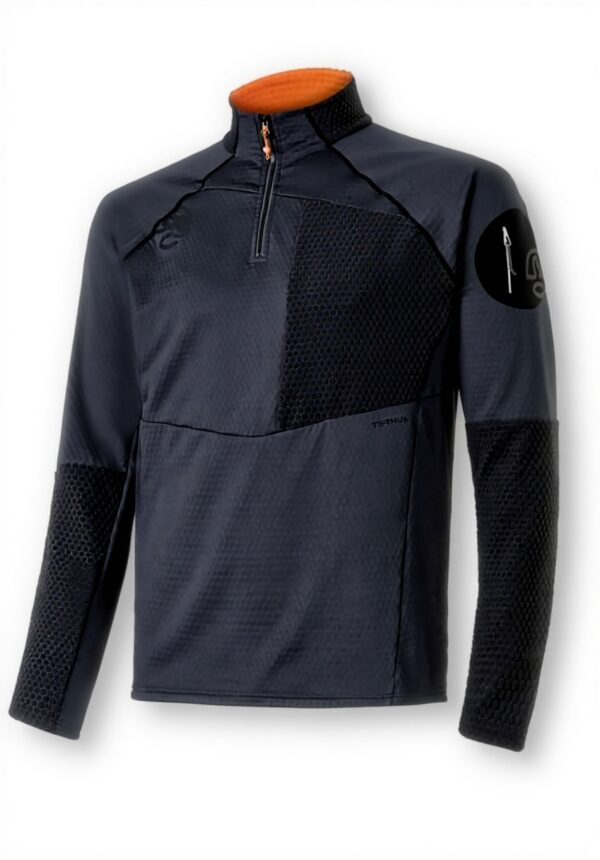 Felpa Ternua Ragger Half Zip Uomo Grigio Senza Cappuccio