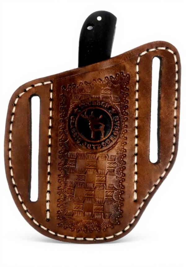 Fodero coltelli tascabili Tourbon pelle cintura EDC regalo